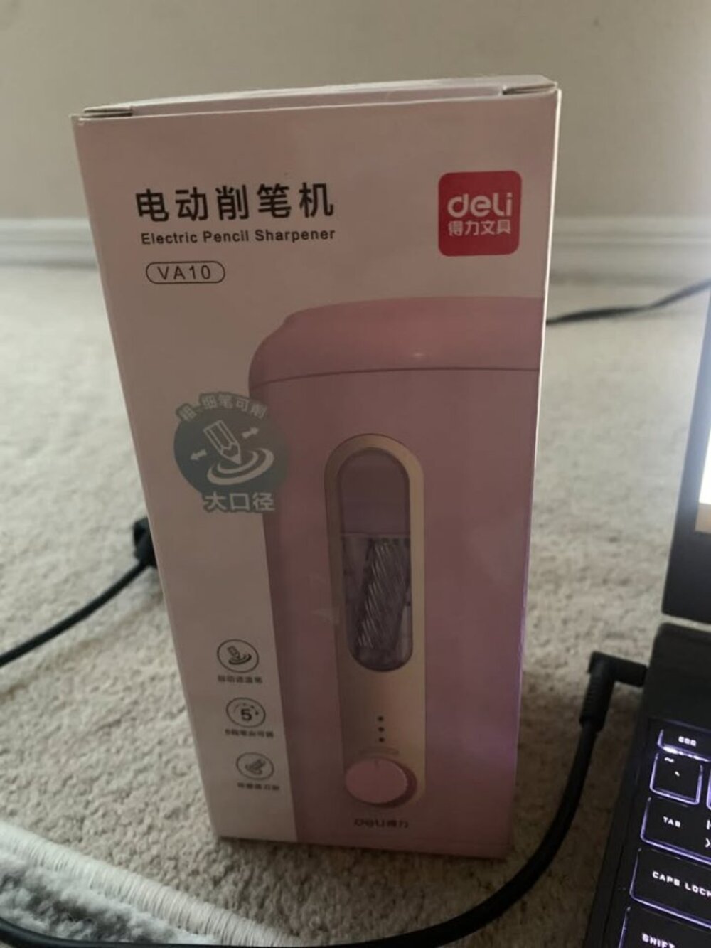 Pink Electric Pencil Sharpener from Amazon